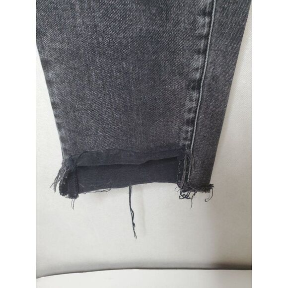 One by OneTeaspoon High Waist Awesome Baggies Distressed Black Denim Jeans Sz 25 - Picture 8 of 13